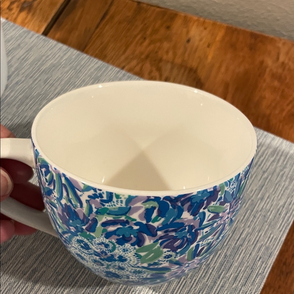 Lilly Pulitzer Blue Floral Ceramic Mug - Picture 5 of 5